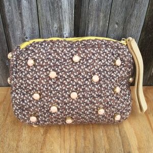 Miss Albright Anthropology Tweed Wristlet